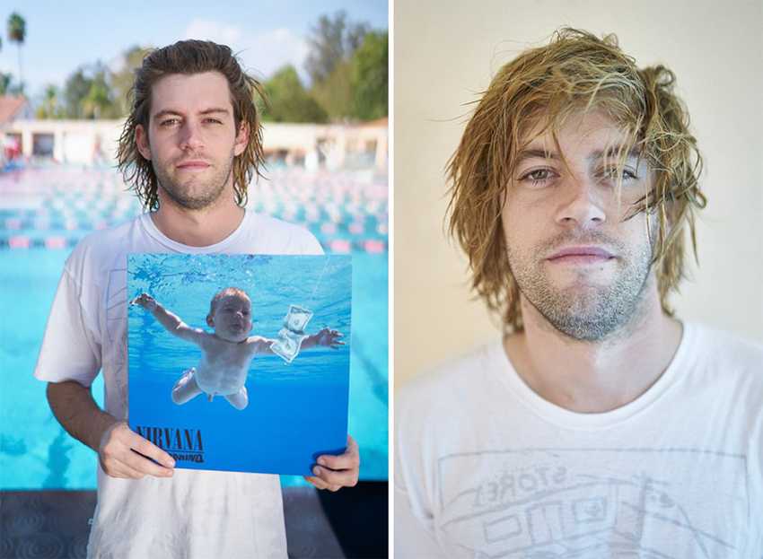 Ребёнок с обложки альбома Nirvana снова снялся в бассейне
